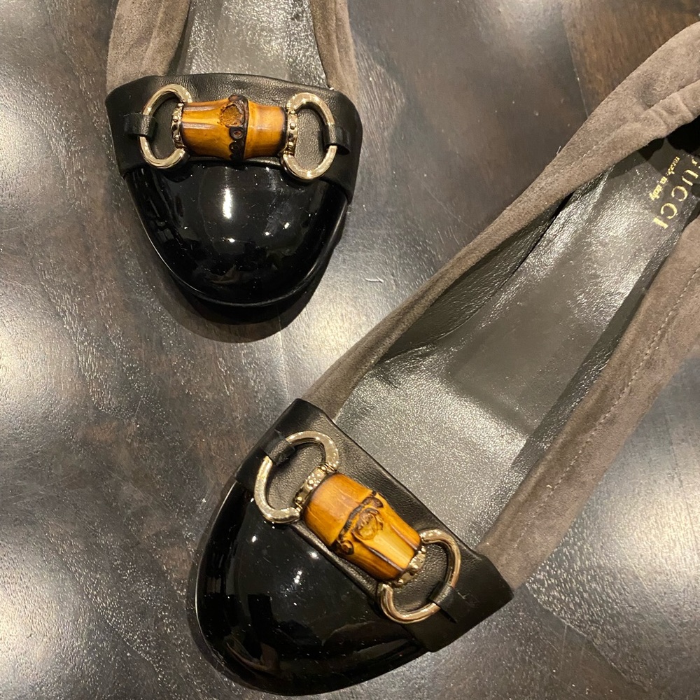 Rare Gucci Bamboo Heeled Flats Tom Ford Era - Picture 5 of 8